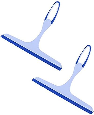 RUIYELE 2 Pcs Window Shower Glass Squeegee Rubber Soap Cleaner Wiper Screen Washer for Outdoor Indoor Car Windows Glass Cleaning