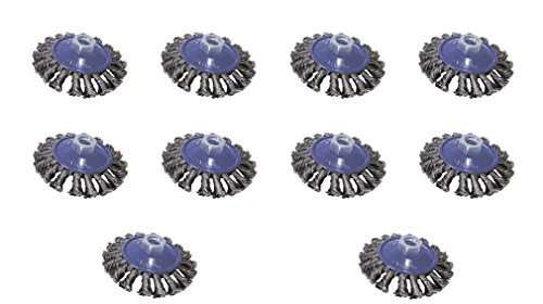 10x Kegelbürste Drahtbürste Topfbürste M14 für Flex Ø 100 mm gezopft