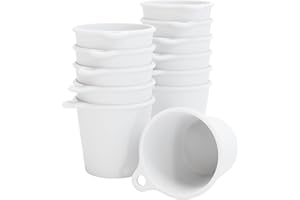 SoPro 12x bicchieri da shot in plastica 4 cl riutilizzabili - Bicchieri da shot 40 millilitri bianchi - Bicchiere da shot riutilizzabile da appendere al collo - Bicchiere da shot 4cl