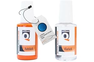 uniQum Autolack Stift + Klarlack im Vorteilsset für CITROEN BLEU GRAND PAVOIS KMHC Autolack Reparatur 2 x 30 ml
