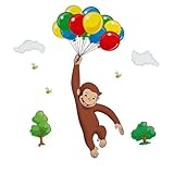 RoomMates Children's Repositonable Wall Stickers, Curious George Giant