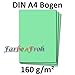 Produktbild DIN A4 Papier Planobogen - Mintgrün | 50 Stück | 160 g/m² | Bastelbogen - Briefpapier - Bastelkarte | 210 x 297 mm | formstabil | Printable für Drucker geeignet | PREMIUM Qualitätsmarke: NEUSER FarbenFroh