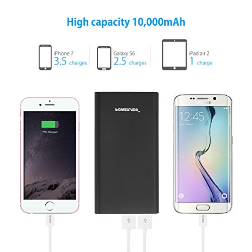 Poweradd Pilot 2GS 10000mAh Grande Capacit   Chargeur Batterie Portable de Secours Externe  Apple c  ble non inclus  - Noir