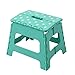 Produktbild A-Fort Klapphocker Square Portable Kunststoff kleine Bank Esstisch Hocker Picknick Hocker Outdoor-Angeln Hocker rosa (Farbe : Aqua Blue)