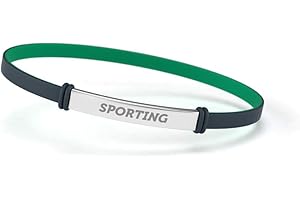 SPORTING DE LISBOA Sporting Clube de Portugal Pulseira Fashion Vert Júnior pour Mulher et Criança – Pulseira en silicone et Aço Inox – Apoie ou Sporting com um Produit officiel – SCP