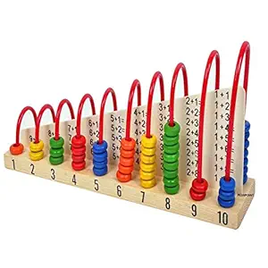 PLUSPOINT Wooden Calculation Shelf | Abacus Counting Addition Subtraction | Maths Learning Early Educational Kit Toy for Kids 3+ Years (Calculation Shelf)