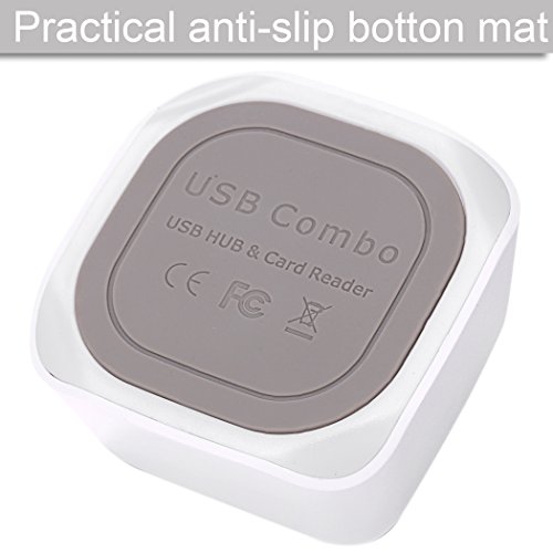 MOKE Neue 3-Port USB 2.0 Hub & Multiple Kartenleser für M2 / MS / TF / SD mit LED-Licht - 5