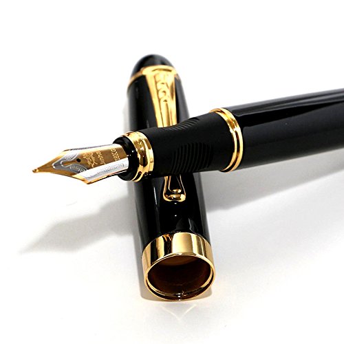 Luxus-Füllfederhalter Jinhao 450 schwarz mit goldenen 18kgp Breitfeder Medium - 3