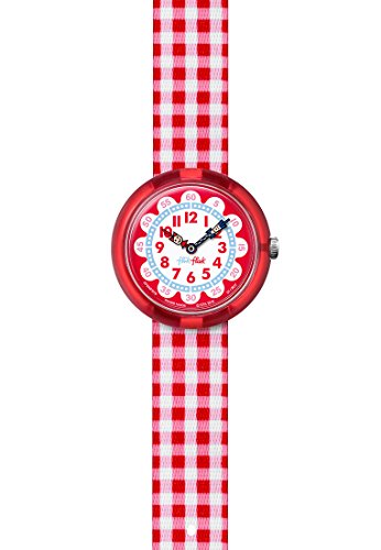 Flik Flak Mädchen Analog Quarz Uhr mit Stoff Armband FBNP078