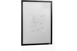 Durable 484401 Cadre d'affichage Duraframe Wallpaper avec Languettes Adhésives Amovibles pour Surfaces Délicates ou Non Lisses Format A3 Noir