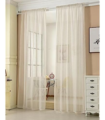 Belinna Halbtransparente Leinen-Vorhänge, 213 Cm L Produktbild-Vorschau 2
