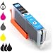 Produktbild Druckerpatrone Tintenpatrone CLI-551C XL mit Chip Füllstandsanzeige kompatibel mit Canon Pixma Tintenstrahl-Drucker - 15ml Cyan blau