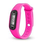 DOGZI Herren Armbanduhr, Unisex Uhren Sport Uhr Luxus Armbanduhren - Run Step Watch Armband Schrittzähler Kalorienzähler Digital LCD Walking Distance (Pink)