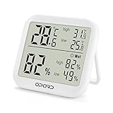 【Maximal und Minimal】: Das digitale Innene thermometer aktualisiert die Daten innerhalb von 10 Sekunden und protokolliert die höchsten und niedrigsten Temperaturen und Luftfeuchtigkeit innerhalb von 24 Stunden.