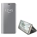Produktbild Funda® Spiegel Überzug Flip Hülle für Samsung Galaxy J8 2018 (Silber)