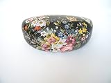  Kristan Art - Funda de Gafas de Sol Estuche Flores y Negro Portector de gafas Regalo Para Mujer Accesorio Para Bolsa Shabby Chic