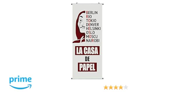 Haus Des Geldes Rollbild Kakemono Poster Aus Stoff 100x40cm