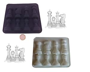 4 Stampi In Silicone Per Cioccolatini - Forme Scacchi E Rettangolari, Resistenza -40&deg;C A 230&deg;C - Per Dolci E Gelati