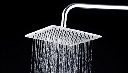 VeeBath moderner Duschkopf aus Edelstahl, superdünn, quadratisch, 20,3 cm - 2