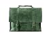 Produktbild Leder Messenger Heavy Bag für Damen oder Herren grün. Laptop Umhängetaschen