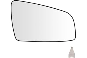 SENZEAL Cristal del Espejo Lateral del Pasajero Calefactado con Placa de Soporte para Opel Zafira B 2005-2008 1426545 1426546 (Derecho)