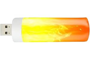 GENERIC LED-Flammenbirne – Energiesparende LED-Flammenbirne, natürliche Glühbirnen | USB wiederaufladbare LED-Flammenlicht-Kaminlichter, warme Atmosphäre, LED-Flammeneffektlicht für Raumparty-Bar-