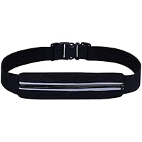 Ceinture De Running Extensible Pro Strength – Noire, Réglable, Avec Poche Zip Réfléchissante