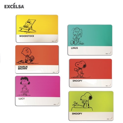 EXCELSA - SET DA 6 TOVAGLIETTE PEANUTS 6 SOGG.ASS 48289