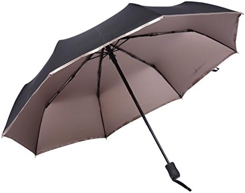 Anti-UV Umbrella Parasol, Mini Triple Folding Travel Compact Women Rain and Sun Umbrella Sturdy Portable and Lightweight for Easy Carry