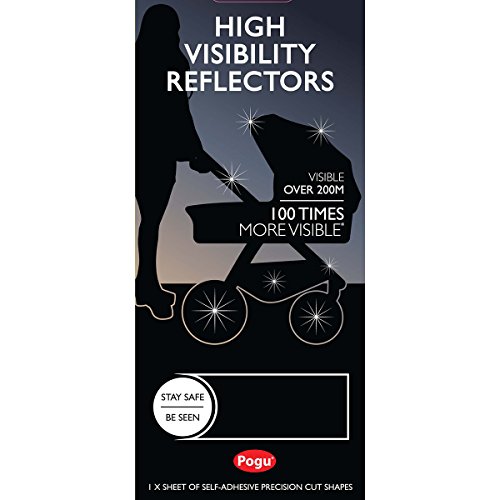 Pogu High Visibility Pushchair/Buggy Reflector (Black)