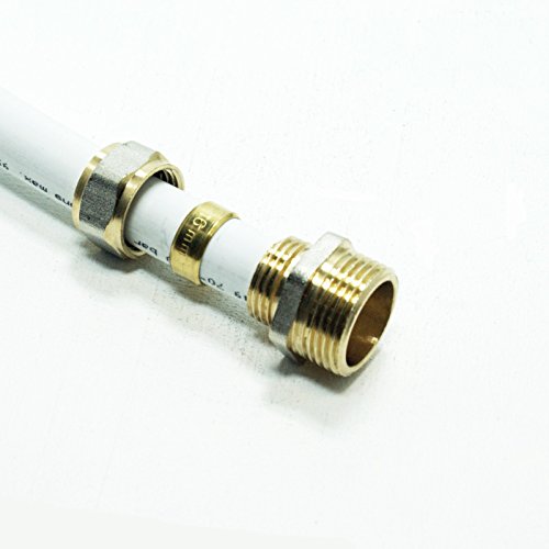 Pipetec Schraubfitting Übergang 20×2 mm 3/ 4 Aussengewinde für Mehrschicht-Verbundrohr, DVGW, UBA-konform, bis max.100°C - 7