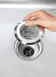 Decorcrafts Stainless Steel Sink Strainer Kitchen Drain Basin Basket Filter Stopper Drainer/Jali (4-inch/10 cm)