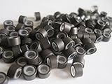 SODIAL(R) 500 PCS 5mm Dark Brown Silicone Lined Micro Links Rings Beads for Installation for Feather and Hair Extensions