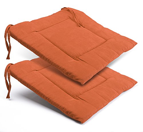 2 Stück Sitzkissen ca. 40x40x3 cm, Kissen Polster Stuhlkissen Sitzauflage gesteppt, Farbe wählbar