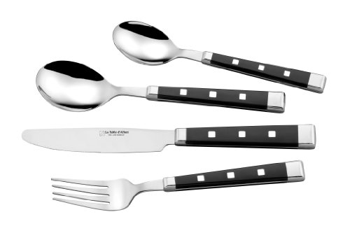 La Table d'Albert 289000 Kyoto Besteckset, 24-teilig, Edelstahl, Schwarz
