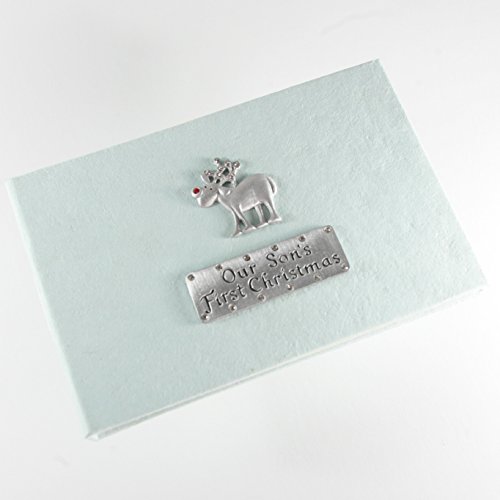 Our Son's First Christmas - soft blue photo album
