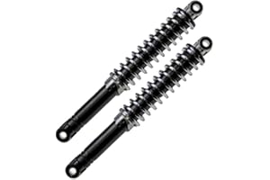 STREETPARTS24 Stoßdämpfer Satz 340mm Schwarz Chrom passend für Mofa Moped Mokick – einstellbare Federbeine für Kreidler Zündapp Hercules Puch Simson – Augenaufnahme 10mm