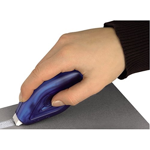 Hama Kleberoller non-permanent Quick-Fix (8mm x 12m Klebetape zum Fotos einkleben, doppelseitig, transparent, nachfüllbar) Fotokleber Klebemaus blau - 4