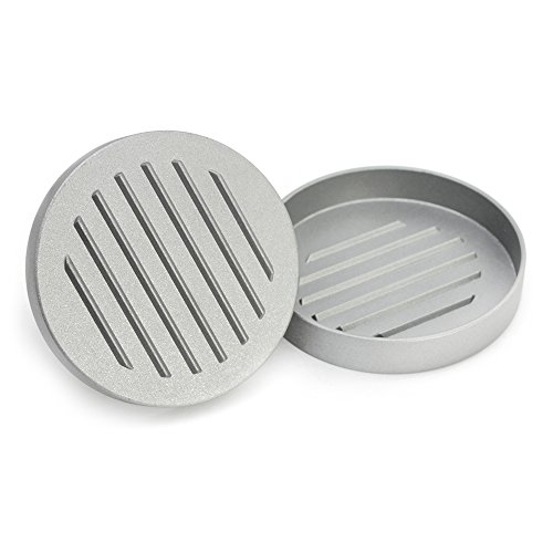 COM-FOUR® Hamburgerpresse aus Druckguss-Aluminium, ca.12 x 8,5 cm - 4