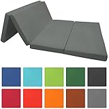 Beautissu® Matelas pliant d'appoint Campix - Pouf pliable - 120 x 195 cm - Confortable lit d'invité - Futon - Anthracite