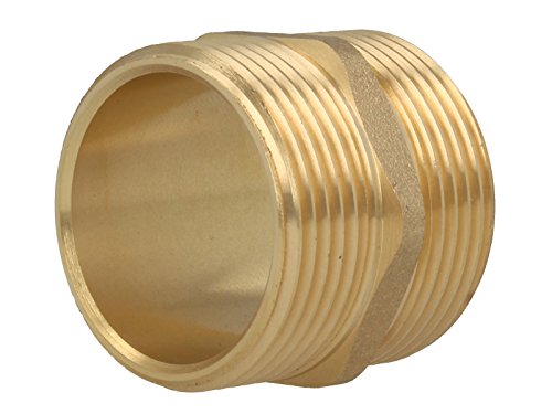 Nippel Doppelnippel messing blank beidseitig Aussengewinde 1 1/4 (5/4) Zoll
