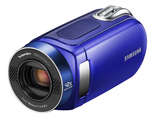 Samsung F30 SD Flash Camcorder - Blue (34 Optical zoom, 2.7 inch wide LCD, H.264 recording, Still Image Capture, 3 Hours Battery,)