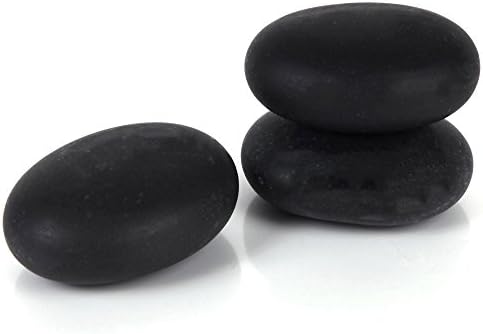 Aboval 3 Pcs Professional Large Massage Stones Natural Lava Basalt Hot Stone for Spa, Massage Therapy ( 3.54 x 2.76 in )