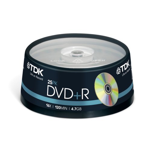 TDK DVD+R Disk 25Pk. DVD+R Rohling 4700 MB 16 x Speed Spindel