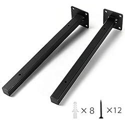 Ihomepark Equerre Etagere Industrielle Support d'étagère Mural Rétro - 30cm Ronde Supports Plateaux Rétro en Métal avec Vis Tablette Mural Bride de Plancher Plomberie Steampunk Rural (2 Pcs)