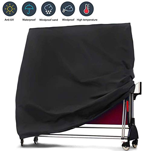 Housse de table de Ping Pong - housse table de ping pong pour usage extérieur et intérieur, bache table ping pong avec cordon de serrage à la base(165×70×185cm)