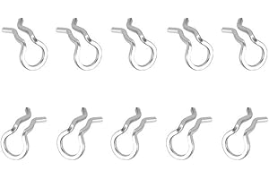 TDCUIZENT Mountain Bike Brake Caliper Spring Clips Set 31mm Stainless Steel Brake Pad Retainer Clips for MTB Bicycle Disc Brake System Replacement Parts 10 Pack(Titanium)