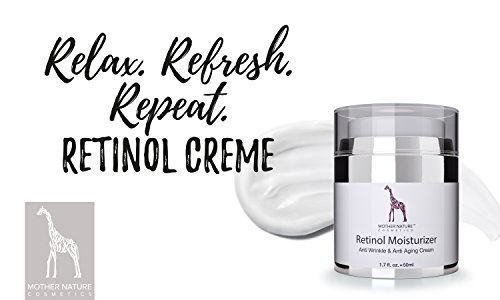 Retinol Crème – Mother Nature® | Anti-Aging | Feuchtigkeitsspender Gegen Trockene Haut & Altersanzeichen | Hautstraffung & Hautregeneration Für Pralle, Jugendliche Haut | Inklusive Hyaluronsäure - 2