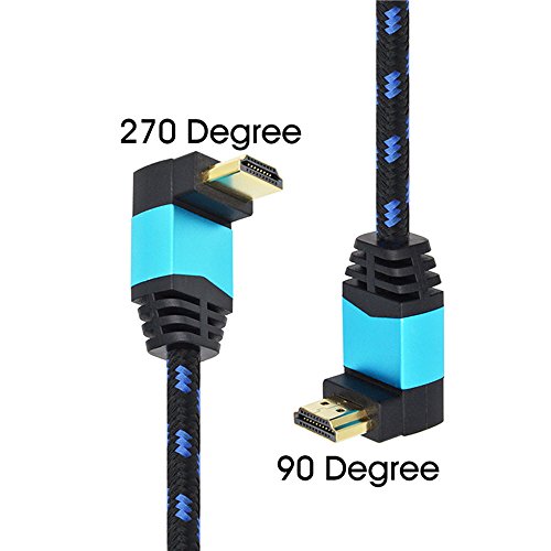 Ultra HDTV Premium 4K HDMI Kabel 1m mit 1x 270°-Winkel / HDMI 2.0b, 4K bei vollen 60Hz (keine Ruckler), HDR, 3D - 3