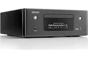Denon CEOL-N10 Audio Receiver with CD Player, HiFi Amplifier for TV Sound, Bluetooth, 2x Optical Input, Google Assistant / Siri / Alexa Compatible, Music Streaming, HEOS Multiroom - Black